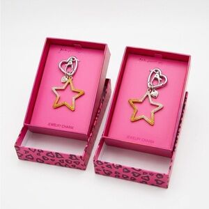 Betsey Johnson NIB Ombré Crystal Star Bag Charm & Keychain